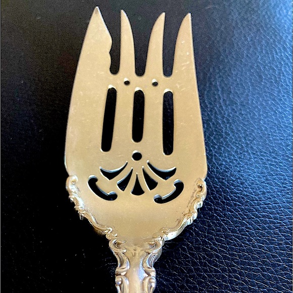 Rare Shreve & Co. Sterling Silver Serving Fork Strasbourg Lion-Ancr-G,1897, Mono - Picture 6 of 11